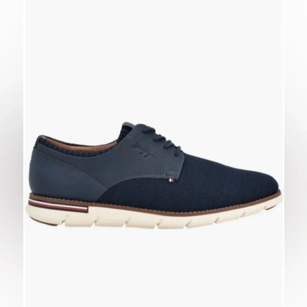 Tommy Hilfiger Navy Blue Oxfords Size 10 - Picture 3 of 16